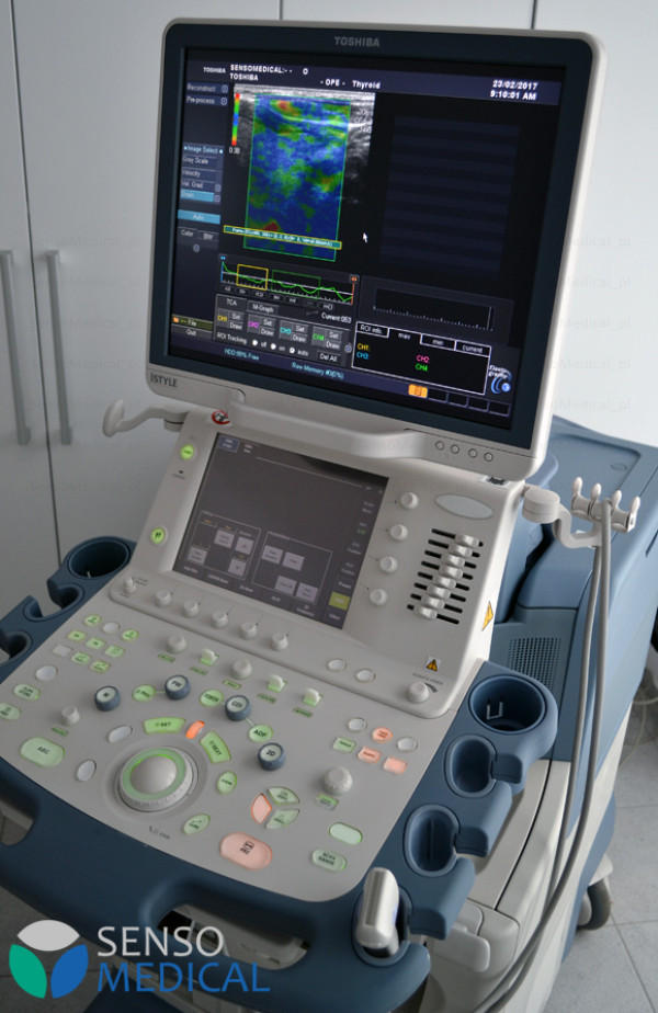 Używany ultrasonograf Toshiba Aplio XG SSA-790A z elastografią
