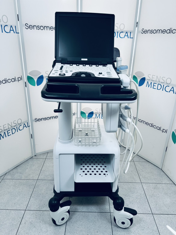 Ultrasonograf aparat USG przenośny GE LOGIQ E NextGen z kardiologia i wózkiem